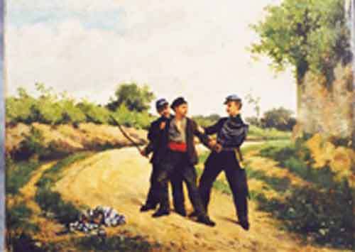 Signification Reve vagabond-arrestation-dun-vagabond-par-deux-gendarmes-melun